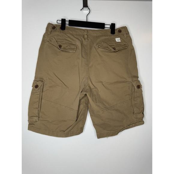American Eagle Shorts Mens Size 33 Beige Cotton Cargo Flat Front Khaki 10” - Picture 4 of 9